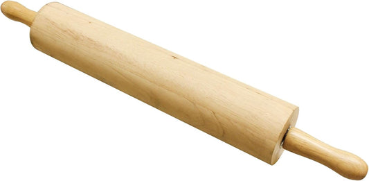 TrueCraftware- 15" Wooden Rolling Pin 3-1/4" Diameter- Wooden Roll Pin Dough Roller Classic Wood Rolling Pins for All Baking Needs for Fondant Pie Crust Cookie Pastry Dough Pastry Rolling Pin