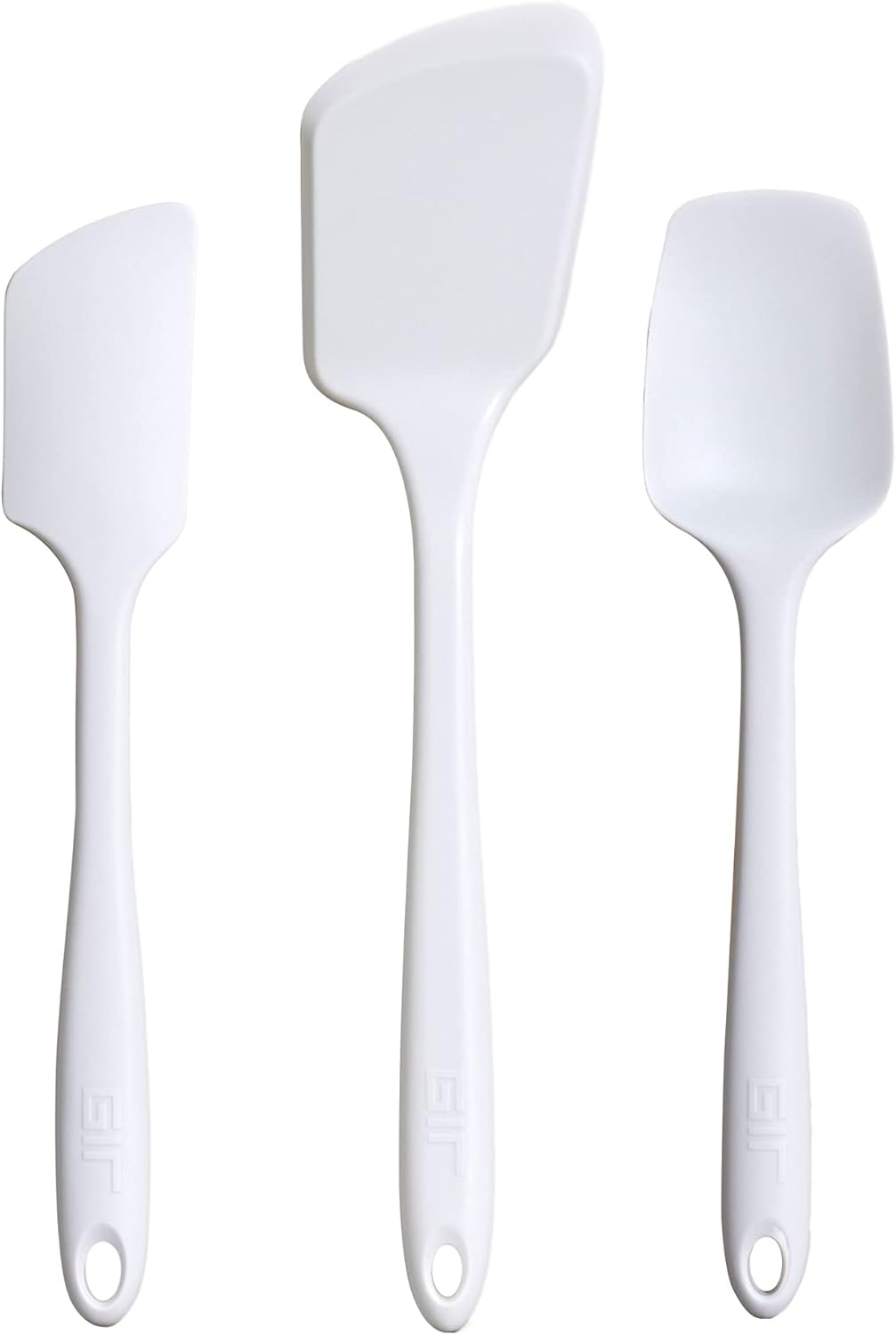GIR: Get It Right 3-Piece Cooking Utensils & Spatula Set - Studio White, 11 In - Heat Resistant to 425°F - Nonstick-Friendly Tools - Dishwasher-Friendly - Food-Grade Silicone Spatulas