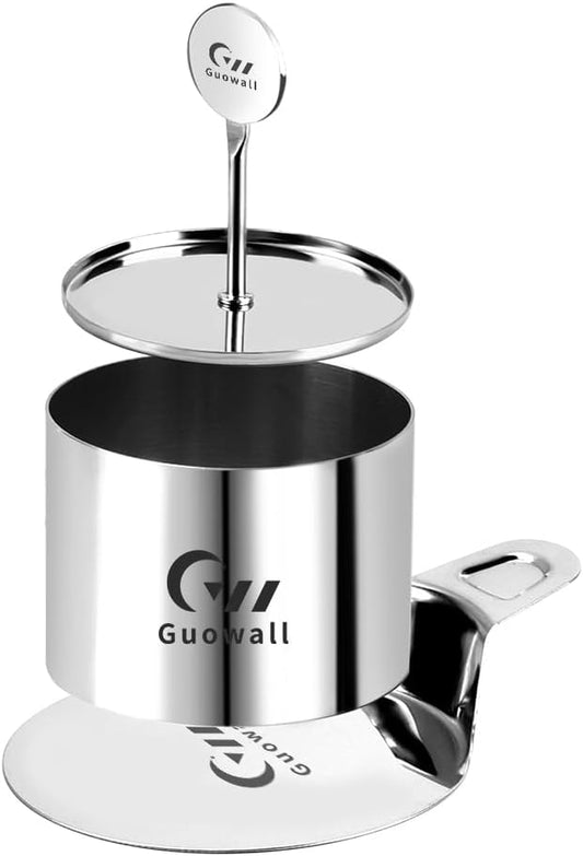 Guowall 1 Pack Seamless Cake Ring Mold Stainless Steel Round Mousse Mould for Baking (Includes 1 Ring, 1 Pusher and 1 Lifter)