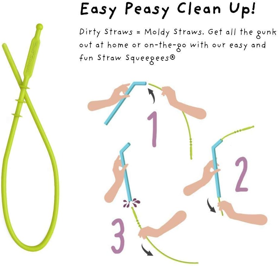 Premium Reusable Silicone Drinking Straws + Patented Straw Squeegee - 9” Long With Curved Bend for 20/30/32oz Tumblers - Neutral Pastel Colors, BPA Free, Flexible, Bendy