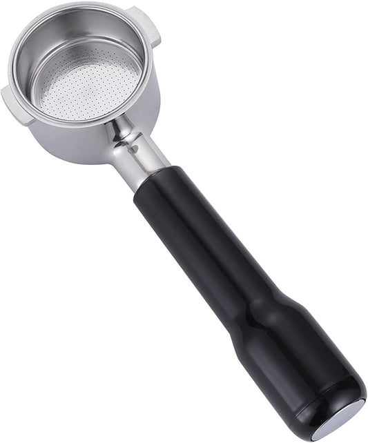 51mm Bottomless Portafilter Compatible with DeLonghi Espresso Machine ECP3420/ECP3630/ECP3120/EC260BK/EC265/EC155/EC702/BCO430 Stainless Steel Portafilter 2 Ear Filter Basket-Plastic