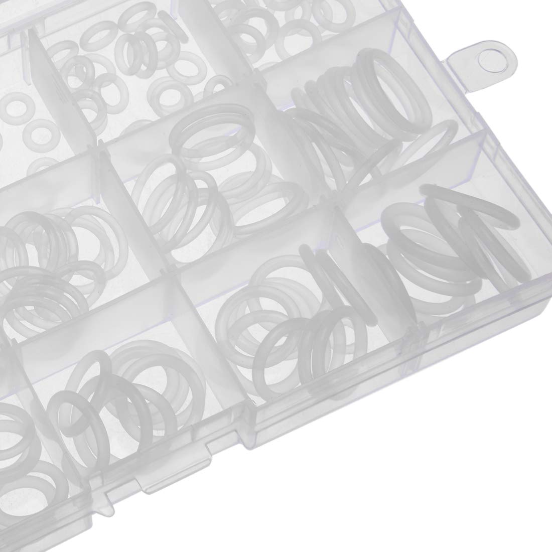 uxcell Silicone Rubber O-Ring Assortment Kit 225 Pieces 15 Sizes Metric VMQ Sealing Gasket Set, White