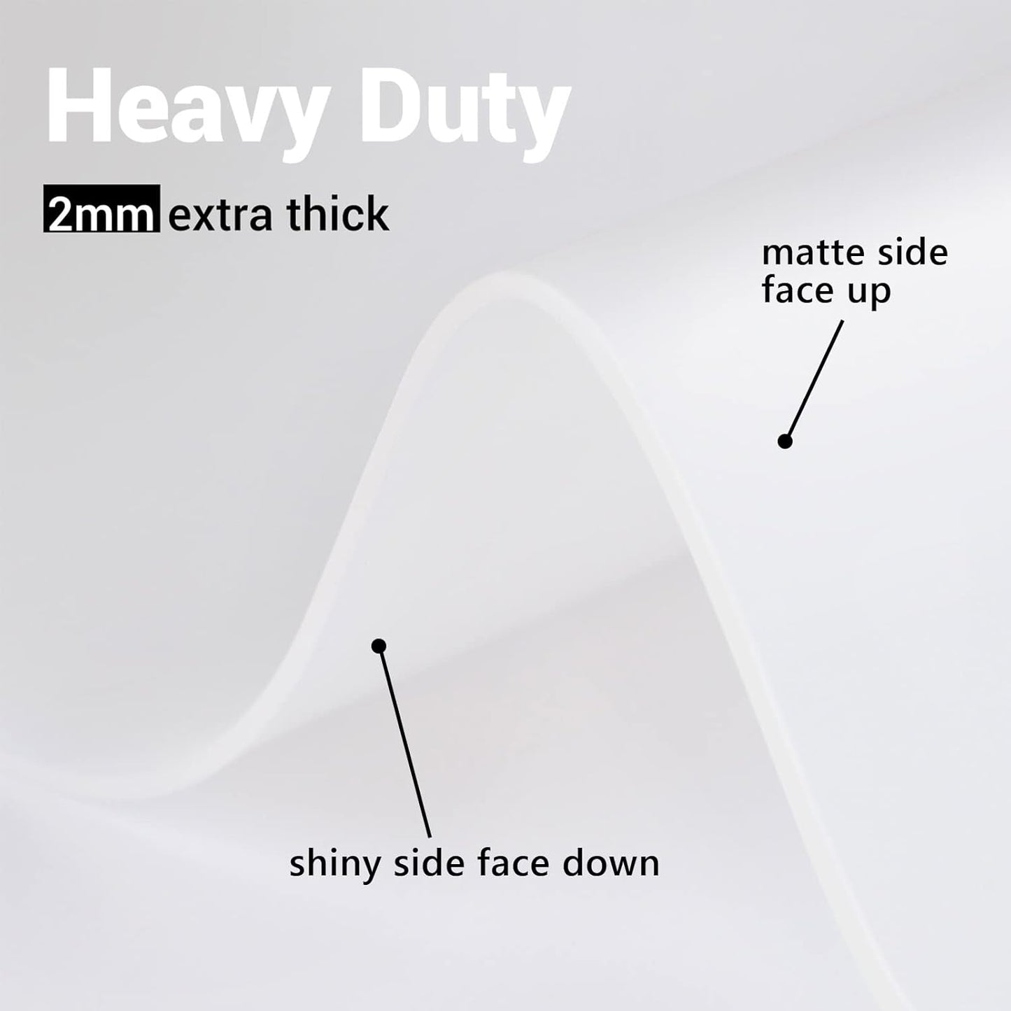 Ewen 35.6x23.5in 2mm Silicone Mats for Kitchen Counter, Thick Heat Resistant Silicone Mat, Extra Large Non-Stick Pastry Mat Glass Top Stove Cover Countertop Protector for Baking Coffee Bar Translucent