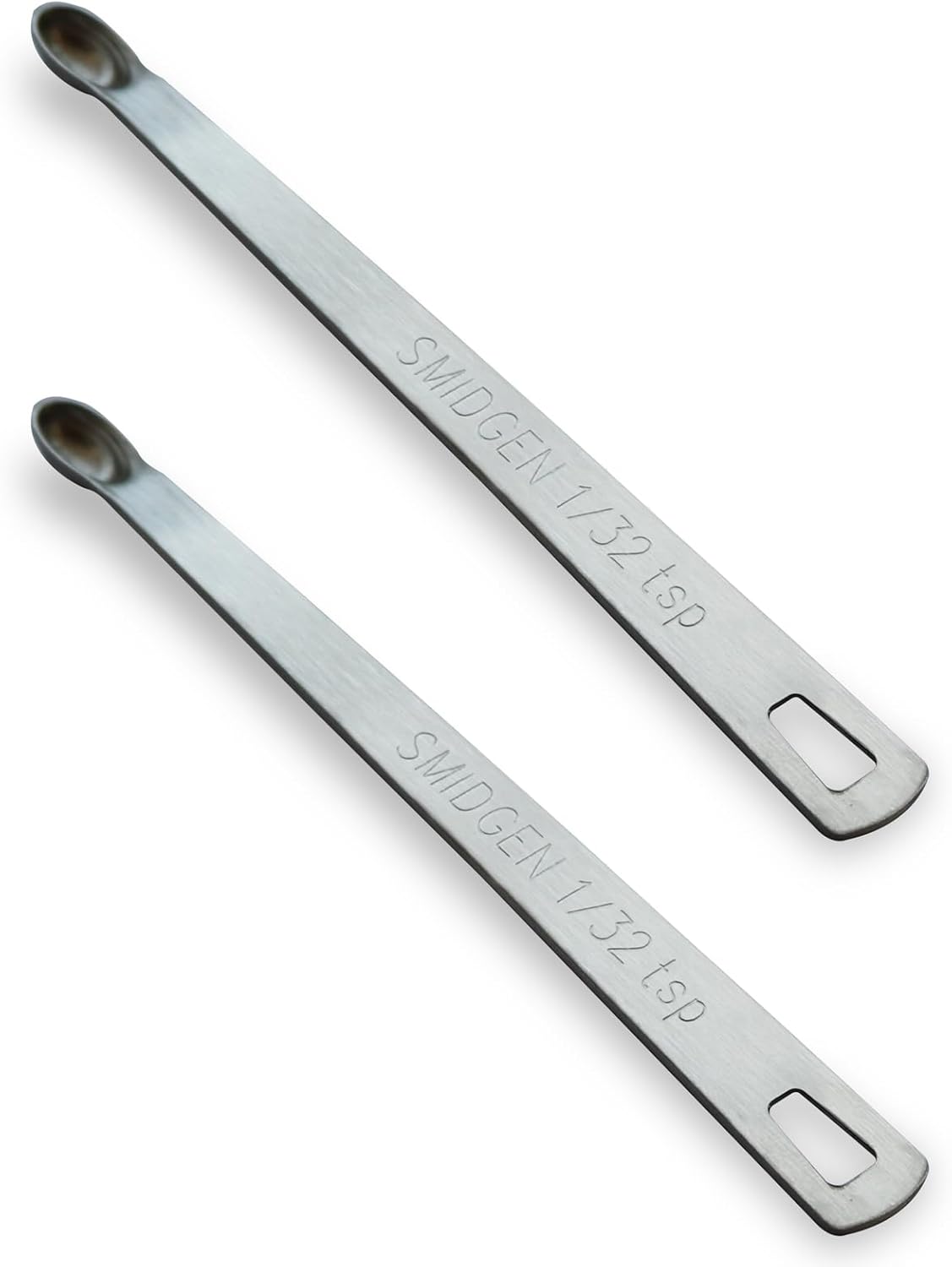 2PCS 1/32 Teaspoon(1/32tsp, 0.16ml, Smidgen) Single Tiny Measuring Spoon, Small Individual Stainless Steel Measure Spoons Only