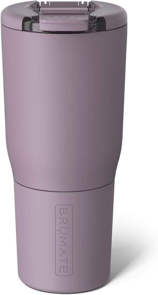 BrüMate Nav 25oz 100% Leak Proof Insulated Travel Tumbler with Magnetic BevLock™ Lid - Double Wall Cup-Holder Friendly Stainless Steel Mug (Lilac Dusk)