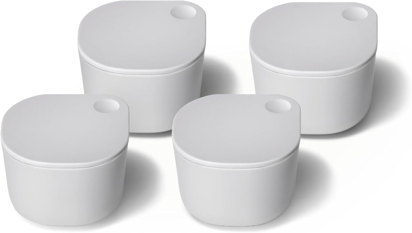Caraway 4pc Dot Inserts - Dash Ramekins w/Lid - Easy to Store, Non Toxic - Perfect for Sauces, Garnish, & Small Snack or Sides