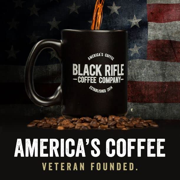 Black Rifle Coffee Company Ground Coffee Dark Roast - Roasted Blend Made from Pure Arabica Beans - Colombian & Brazilian Beans - Veteran Founded & American Made (Tactisquatch, 40oz Bag)