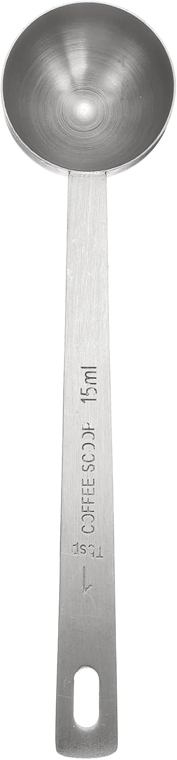 HARFINGTON Coffee Scoop Spoon 1tbsp (3tsp, 15ml) 304 Stainless Steel Long Handle Teaspoon/Tablespoon Measuring Spoons Scoops for Tea Sugar Kitchen, Silver