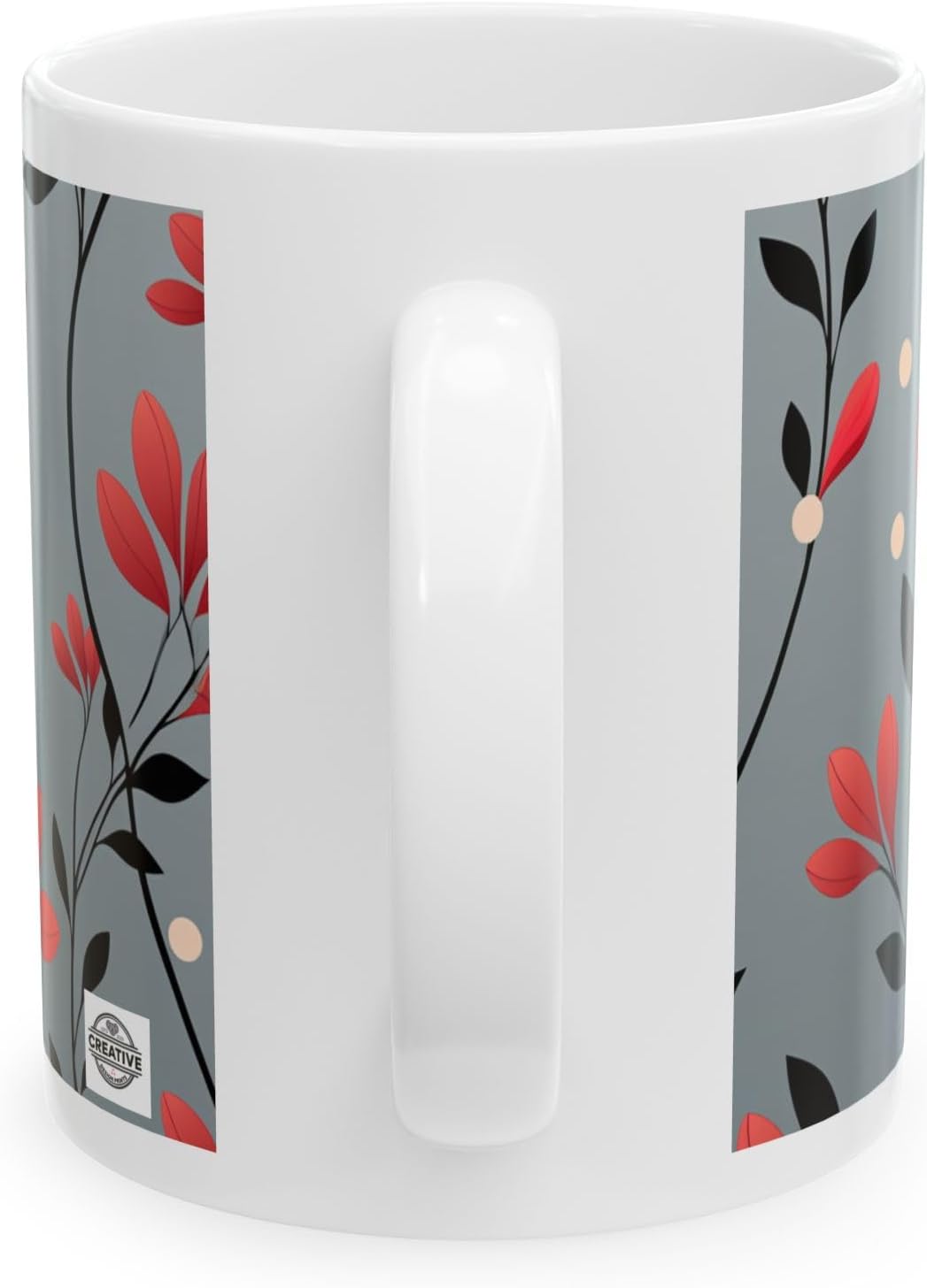 11 OZ Novelty Coffee Mugs - Christmas Gift (Leaf Flower Design)