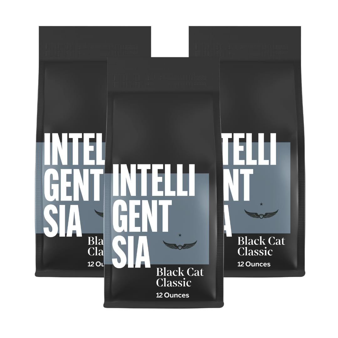 Intelligentsia Coffee, Light Roast Whole Bean Coffee - Black Cat Classic Espresso 36 Ounces (3 Bags of 12 Ounces)
