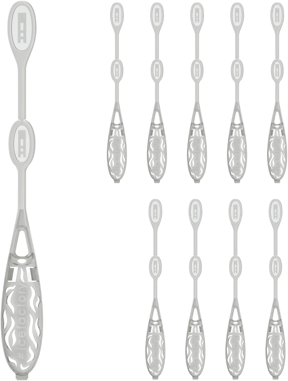 Icicle Cocktail Stirrer, Dry Ice Swizzle Sticks for Smokey Cocktails, Drinks, and Coffee, Glows In The Dark, (Use with Dry Ice), 10 Pack