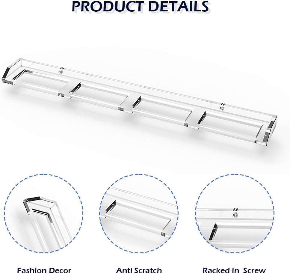 Clear Hockey Pucks Wall Display for 4 Pucks, Premium Acrylic Showcase for Autographed Souvenir Memorabilia