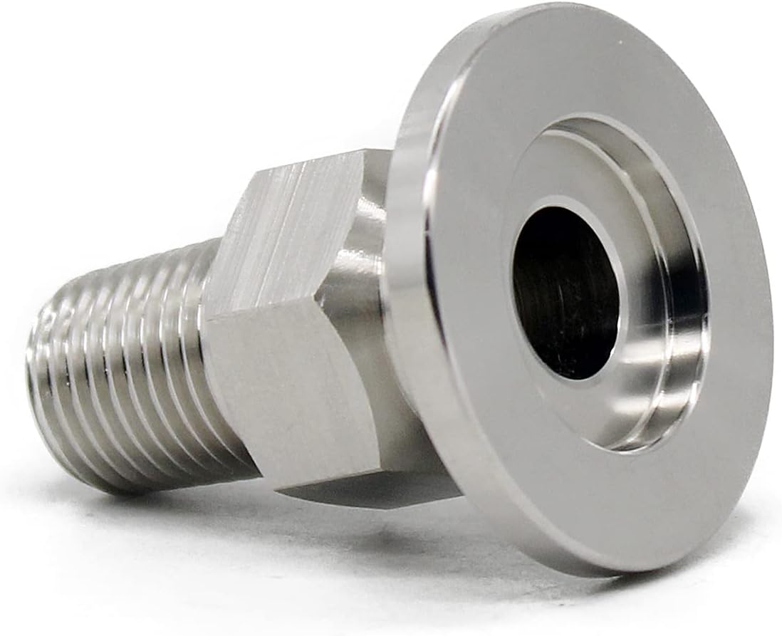 SS304 KF16 NPT Male Adaptor thread 1/4" NW16 KF Male coupling ISO-KF16 X NPT 1/4"