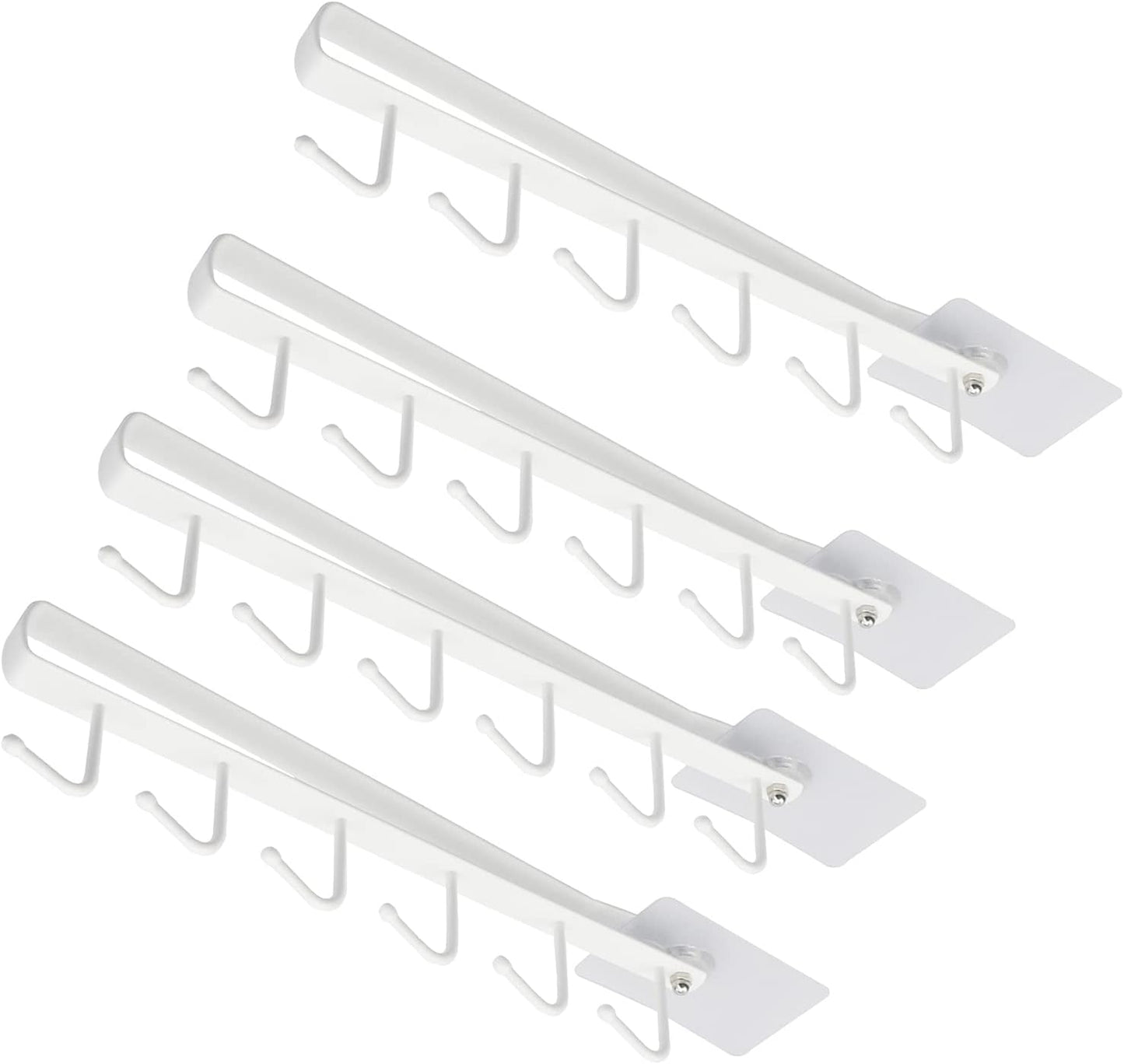 eywlwaar Mug Cups Cabinet Mug Hooks Kitchen Storage Hanging Hooks (4 Pack-White)
