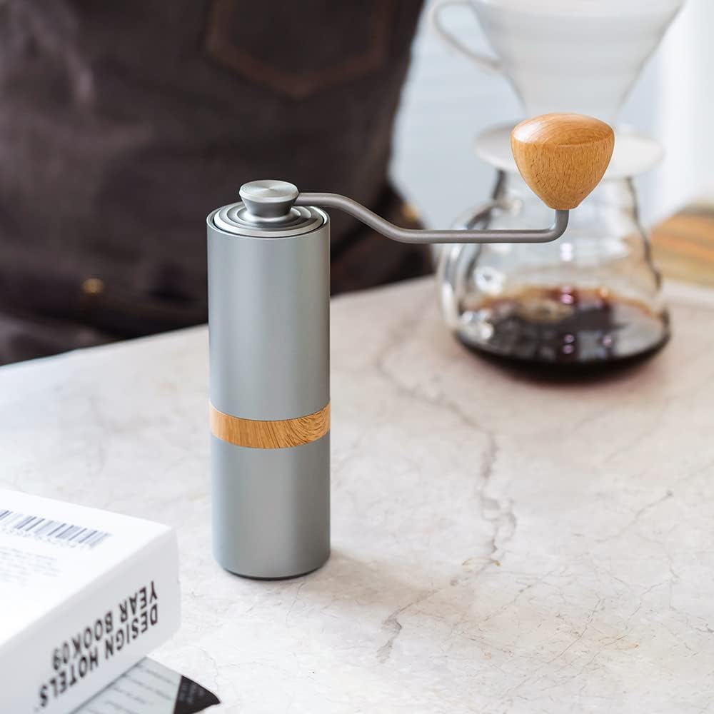 Manual Coffee Grinder Adjustable Setting，Portable Manual Grinder Conical Ceramic Burr Stainless Steel,Capacity 30g