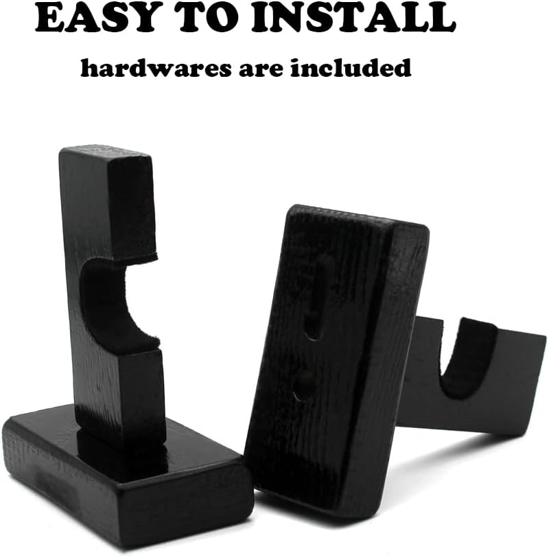 Bijun Hockey Stick Wall Mount, Hockey Puck Display Case, Horizontal Hockey Stick Hanger Holder, Hockey Stick Horizontal Rack