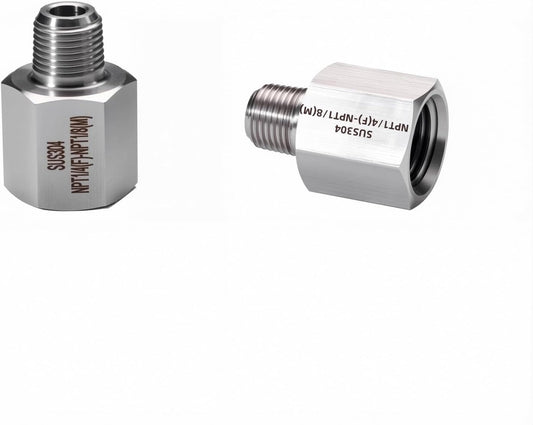 2 pieces Npt1/4 Female to Npt1/8 Male Reducer,1/8-1/4Water pipe Adapter, Fabricate of 304 Stainless Steel