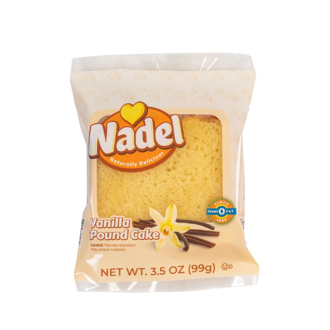 Nadel - NATURALLY DELICIOUS POUND CAKE SLICES (8 Pack) Sweet Breads & Cakes, Back to School lunch snack, breakfast bar