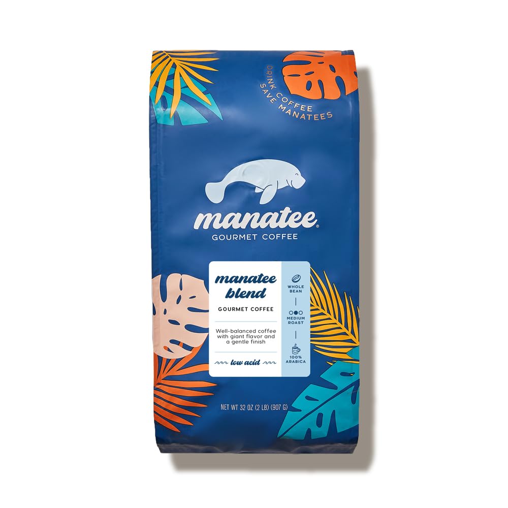 Manatee Gourmet Coffee, Manatee Blend, 2 lb. Whole Bean