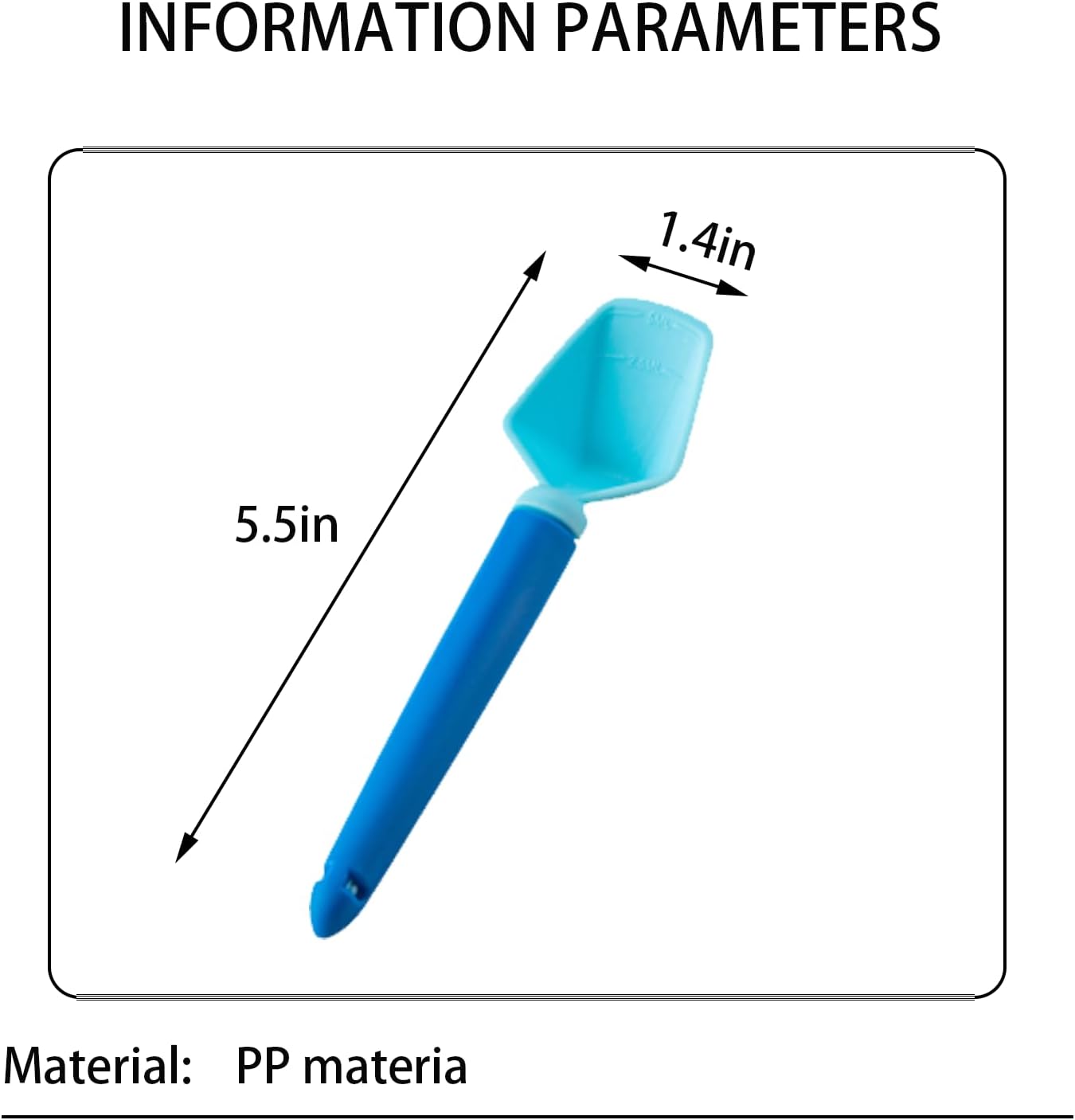 2 SET of 8 PCS Multi-functional sealing clip with measuring spoon Magnetic Coffee Measuring Spoon Sealing Clips with Wall Container Mount, PP materia, Deep Bowl Design (Blue)