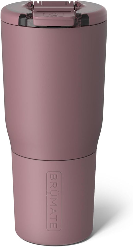 BrüMate Nav 25oz 100% Leak Proof Insulated Travel Tumbler with Magnetic BevLock™ Lid - Double Wall Cup-Holder Friendly Stainless Steel Mug (Rose Taupe)