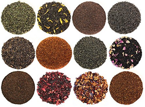 Solstice Loose Leaf Tea Ultimate Sampler Feat. 12 Teas; Approx 180+ Servings