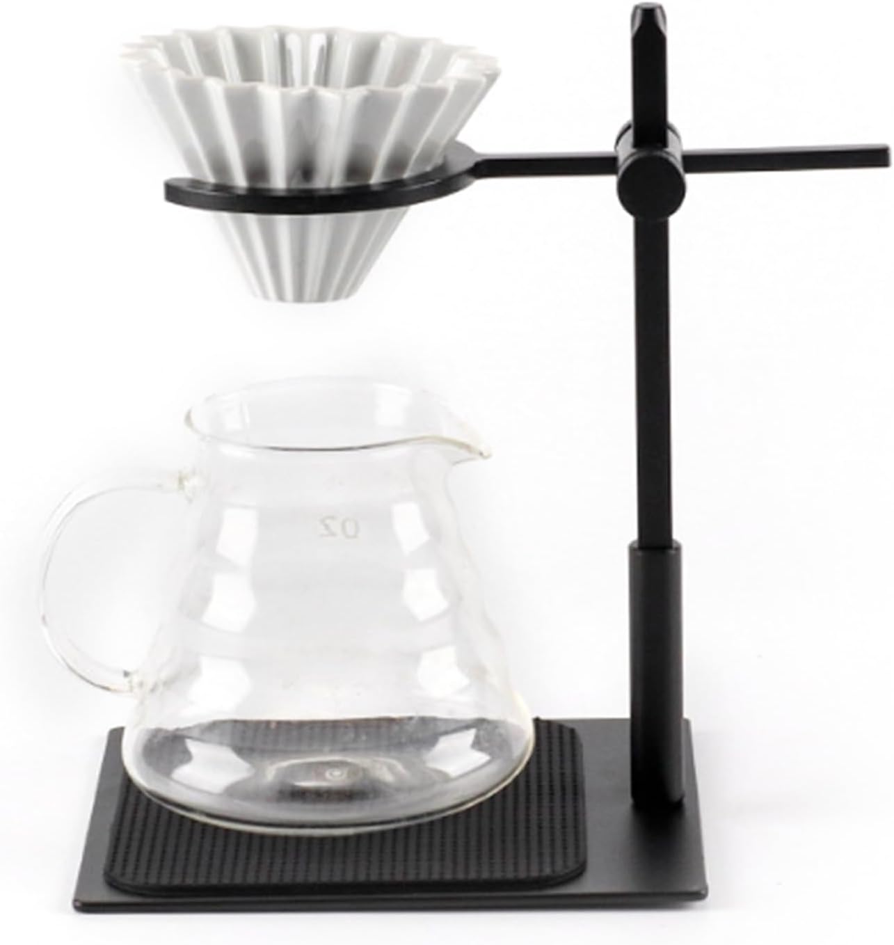 Tyenaza Pour Over Coffee Stand, Aluminum Alloy Pour Over Coffee Station Dripper Stand Adjustable Antislip Coffee Dripper Stand for Home or Office
