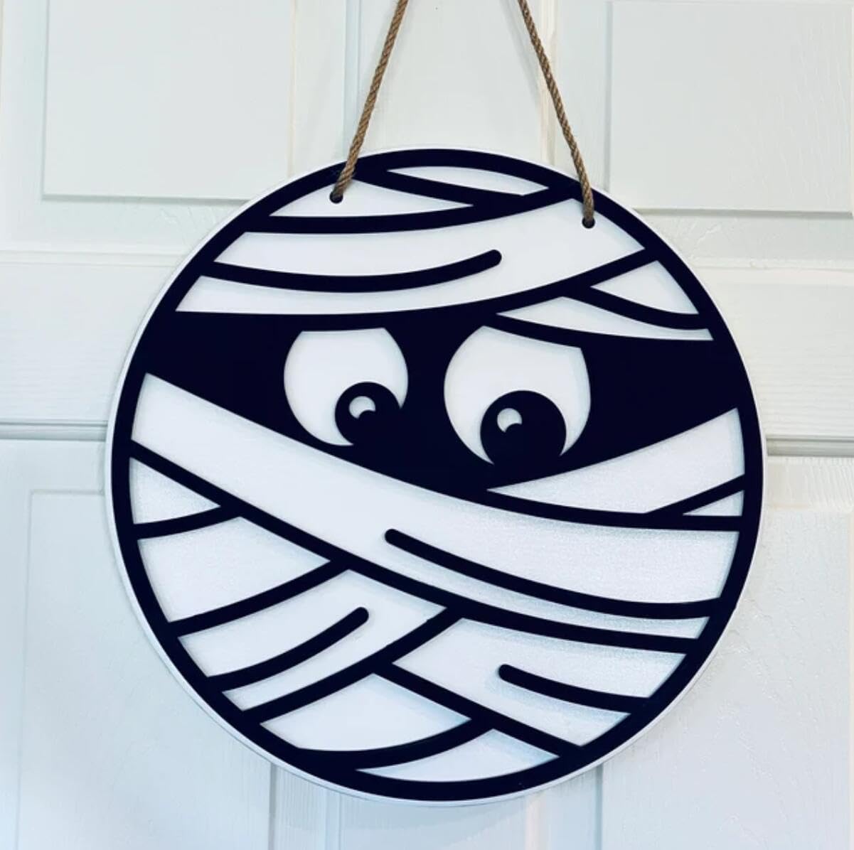 Halloween Stencils for Painting 12inch Large Reusable Halloween Stencil for Door Hanger Round Skeleton Ghost Boo Templates for Wood Walls Windows Door Mat Fabric