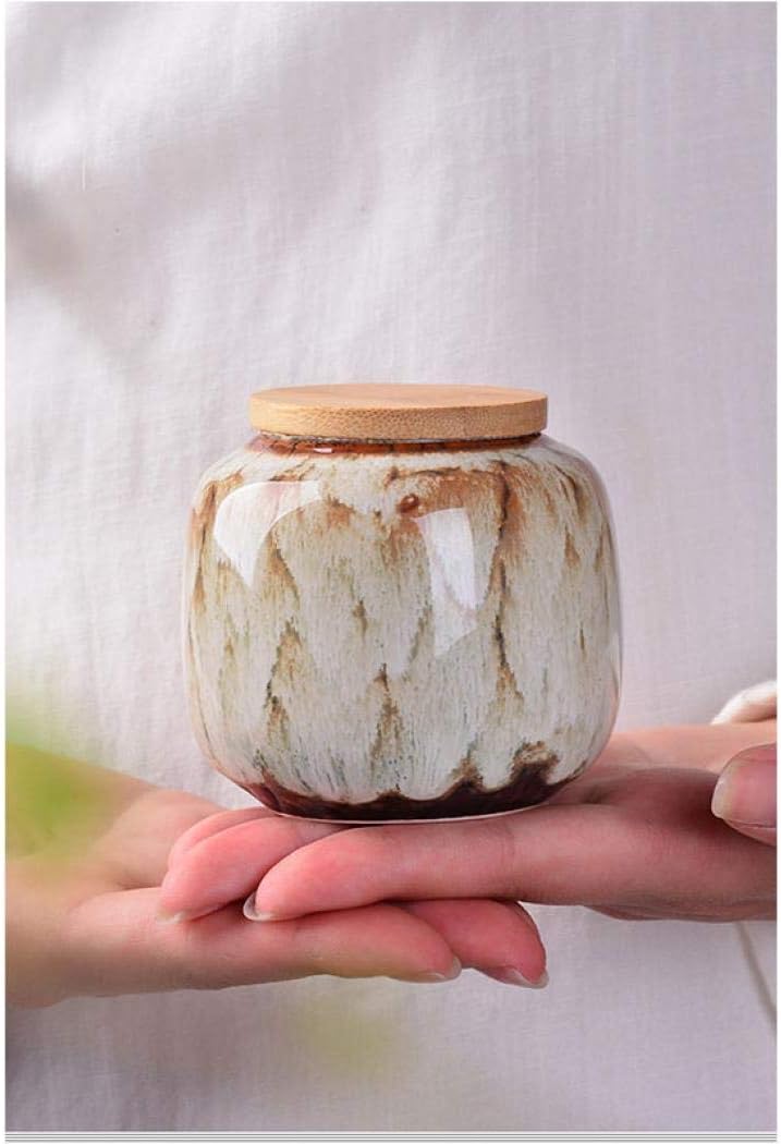 Ceramic Storage Jars, Exquisite Glaze Food Canisters for Kitchen Spice Storage,Tea Caddy Storage,Coffee Jar,Condiment Jar with Seald Lid (Rose wine)