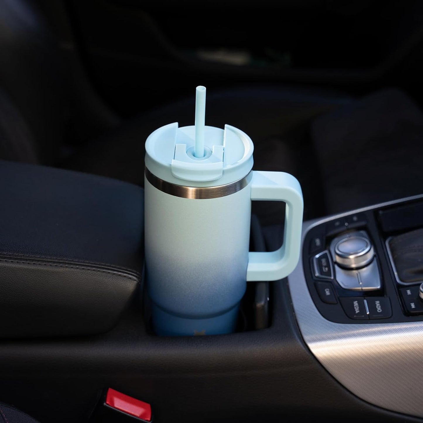 BJPKPK 30 oz Insulated Tumbler With Lid And Straw Stainless Steel Tumblers Cup With Handle For Women And Men,Day And Night