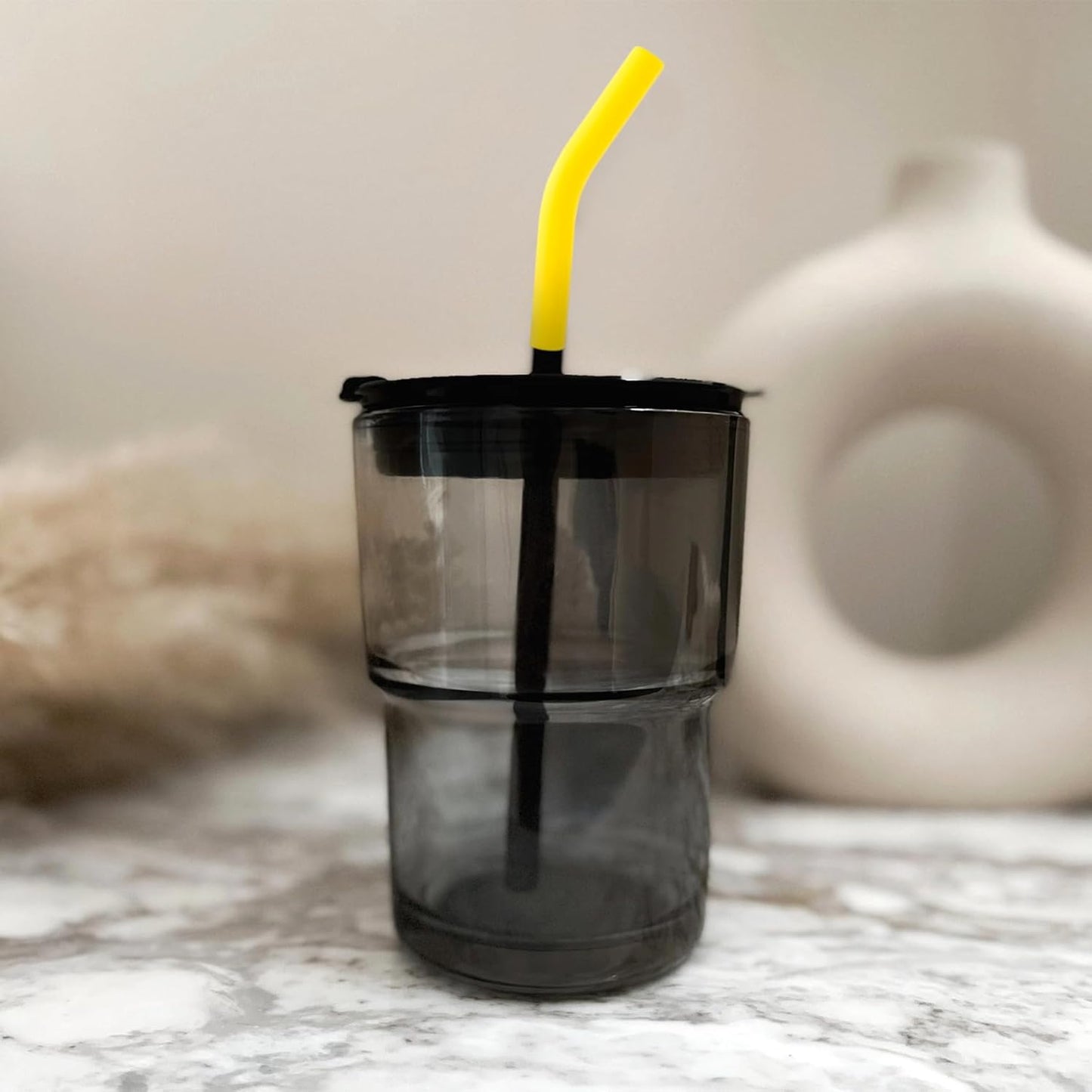 6Pcs Metal Straw Silicone Tips 5/16 IN Wide(8mm Outer Diameter) Food Grade Rubber Straw Covers Yellow Flex Elbow Replacement Tip for Stainless Steel Metal Straws