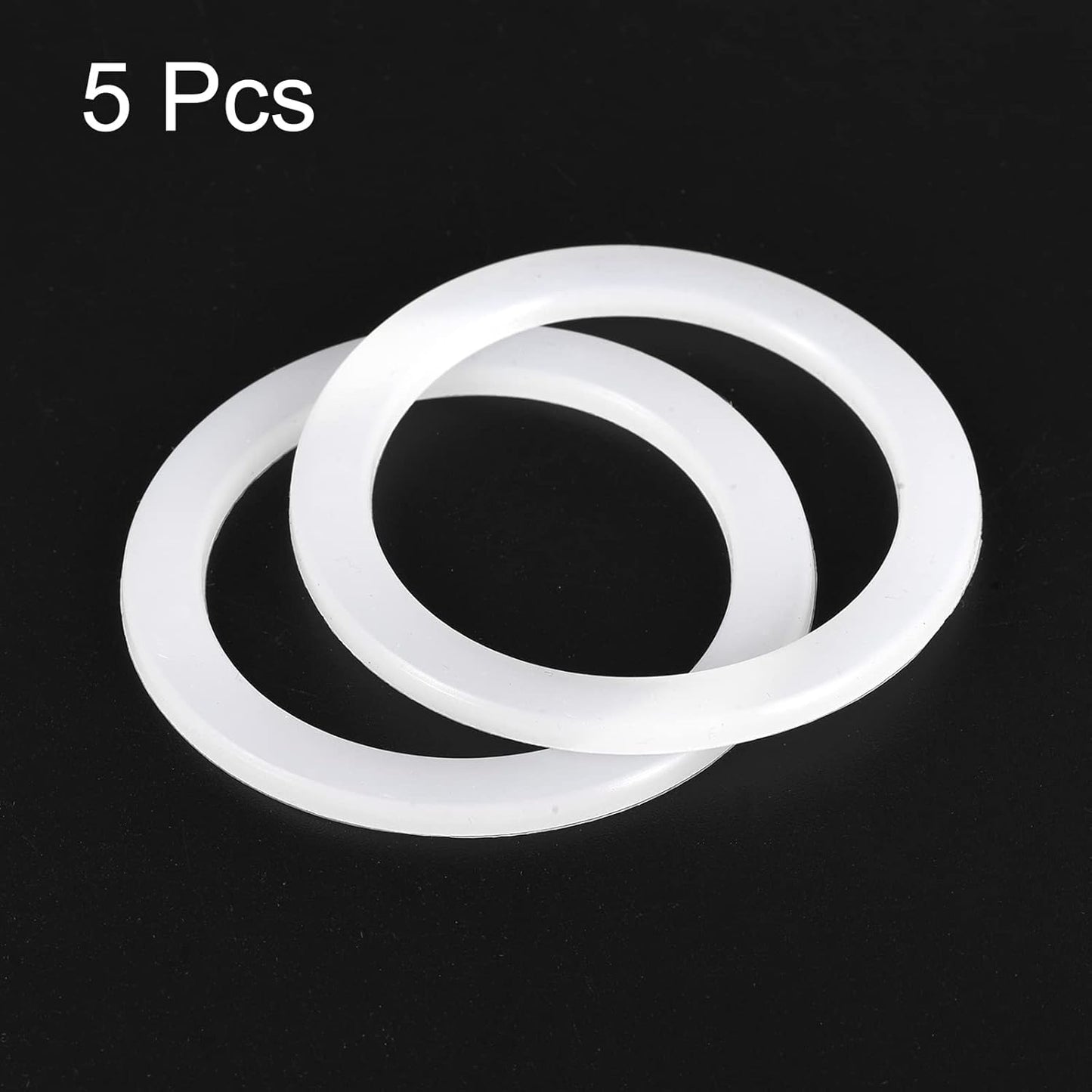 MECCANIXITY Gasket Seal Coffee Maker White Silicone Ring Replacement 56x73x3.3mm for 6-Cup Aluminium Coffee Pot, Pack of 5