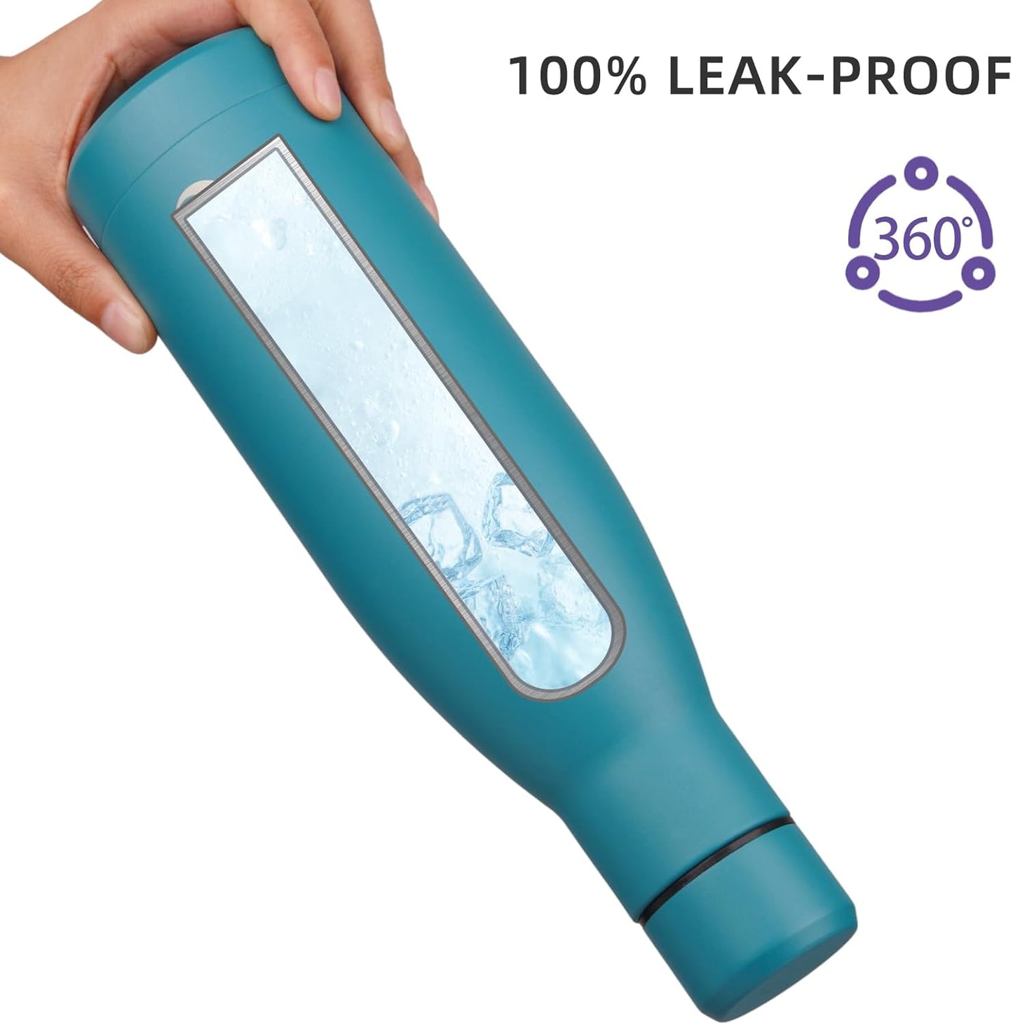 BJPKPK Insulated Water Bottle 17oz Stainless Steel Water Bottles Dishwasher Safe Reusable Metal Thermos Keep Cold and Hot,Laguna