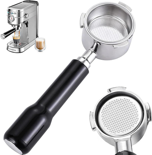 51mm Bottomless Portafilter Compatible for CASABREWS Espresso Machine CM5418, 3700 Series, Mr. Coffee Espresso and Cappuccino Machine, with Stainless Steel Double Shot Capacity Cup Filter Basket
