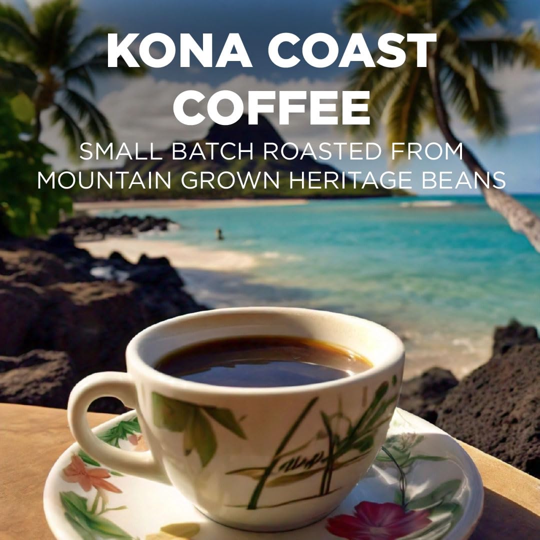 Maud's Kona Coffee Pods, 100 ct, Medium Roast Coffee in Recyclable Single Serve Pods – 100% Arabica Coffee, Compatible with Keurig K Cups Maker