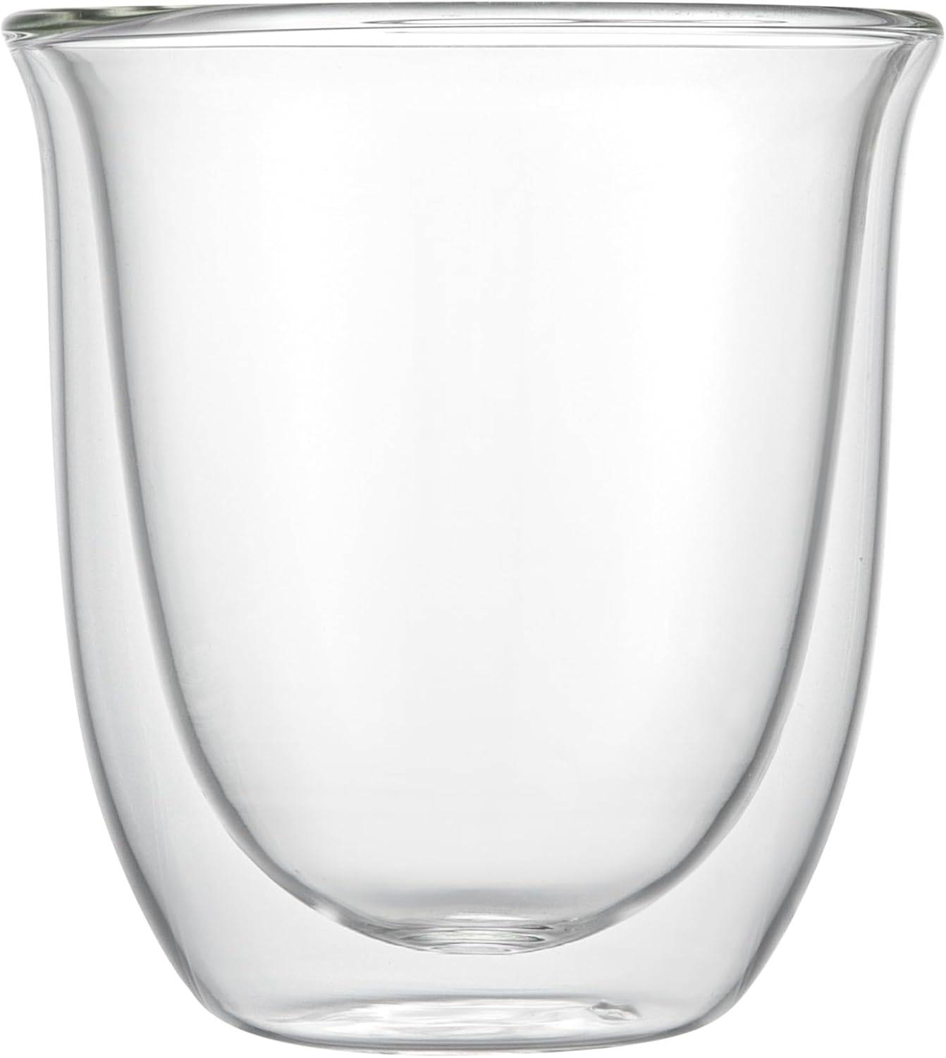 Restaurantware-Forma Professional 6.8 Ounce Double Wall Coffee Cups, 2 Insulated Latte Glasses - Dishwashable, Reusable, Clear Glass Beverage Cups, Freezable, For Hot Or Cold Beverages