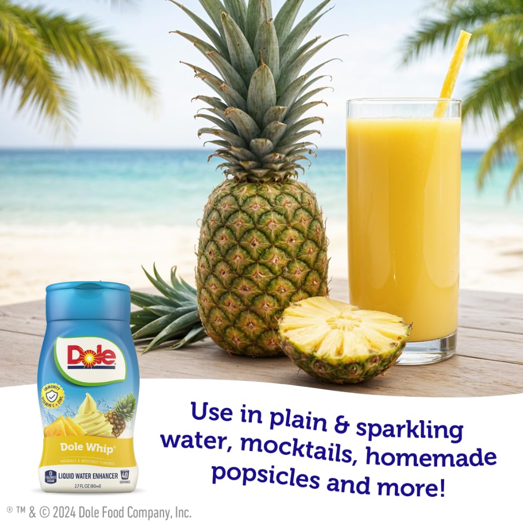 Dole Pineapple Whip Liquid Water Enhancer - Sugar Free & Delicious, Makes 160 Flavored Water Beverages - Pack of 4