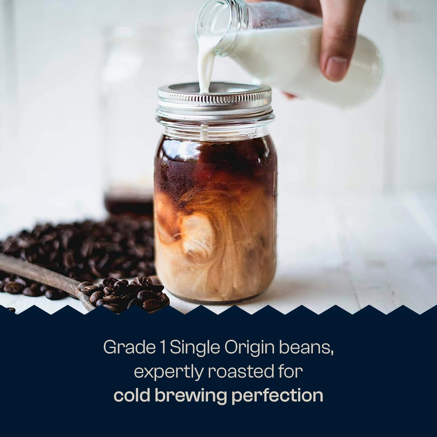 Organic Cold Brew Coffee - Guatemalan Coffee Beans Crafted For Cold Brewing - Whole Bean, Medium Roast, 16oz (Whole Bean)