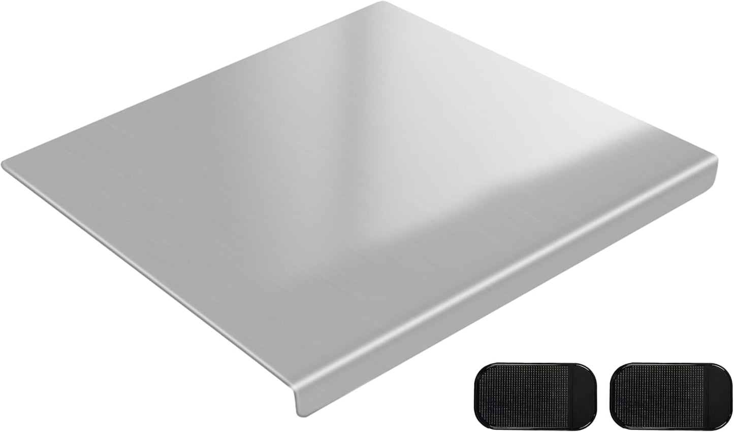 304 Stainless Steel Cutting Board with 2 Pack Non-Slip Mats, Yoposeo Heavy Duty Baking Cutting Chopping Boards for Kitchen, Meat, Fruits, Vegetables, Bread and Baking (23.6" X 15.7"/ 60 X 40cm)