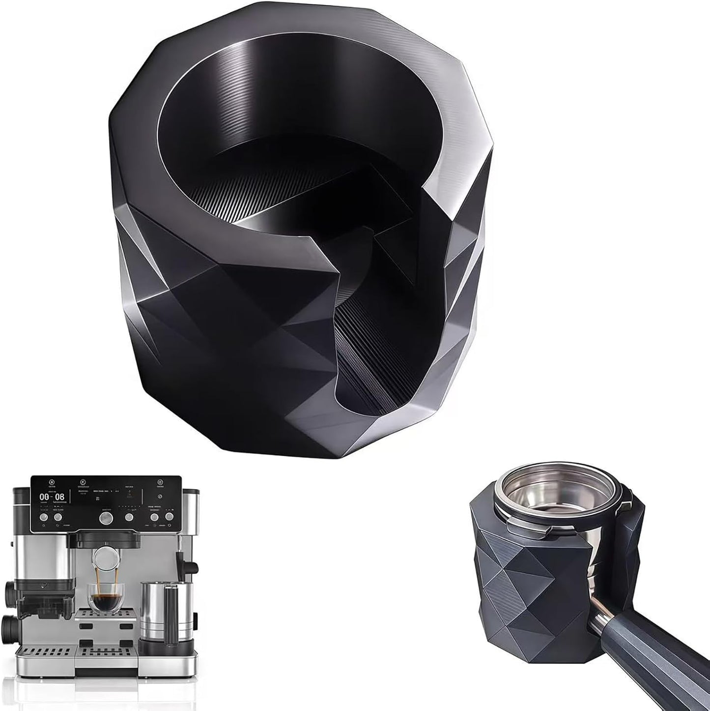 Coffee Tamper Base Compatible with Ninja Espresso Machine ES601/ES701, Anti-Slip Silicone Portafilter Support Stand for Ninja Luxe Cafe Accessories, Stable Tamping Base for Home Baristas