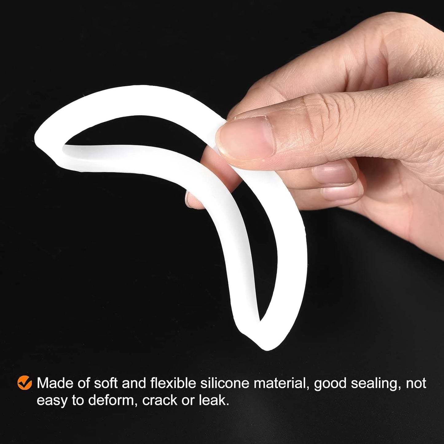 MECCANIXITY Gasket Seal Coffee Maker White Silicone Ring Replacement 38x54x3.3mm for 2-Cup Aluminium Coffee Pot, Pack of 5