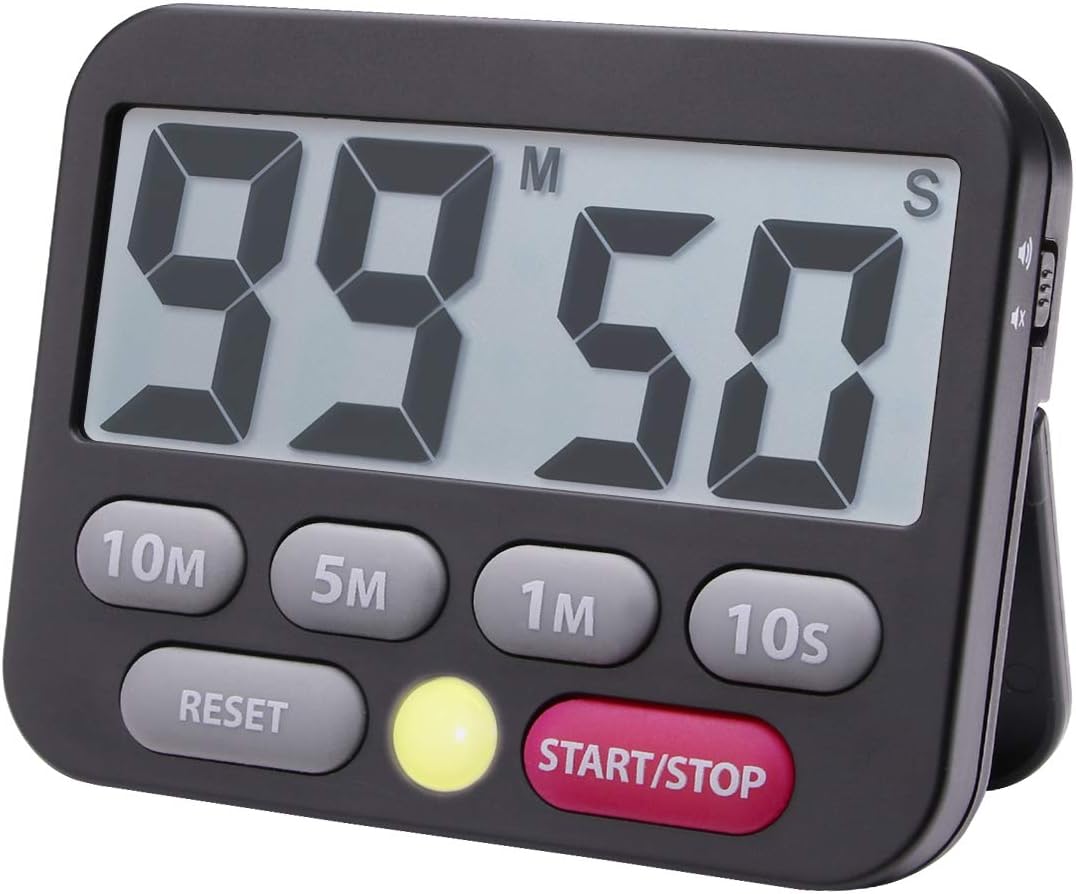 Searon Digital Kitchen Timer, Magnetic, LED Alert, Kickstand for Cooking Classroom Homework Fitness