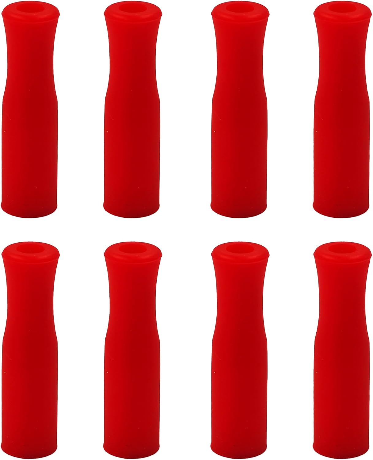 pson 8Pcs Silicone Straw Tips, Food Grade Reusable Anti-Scald/Cold Straw Covers Fit for 6mm Stainless Steel Straws(Red)