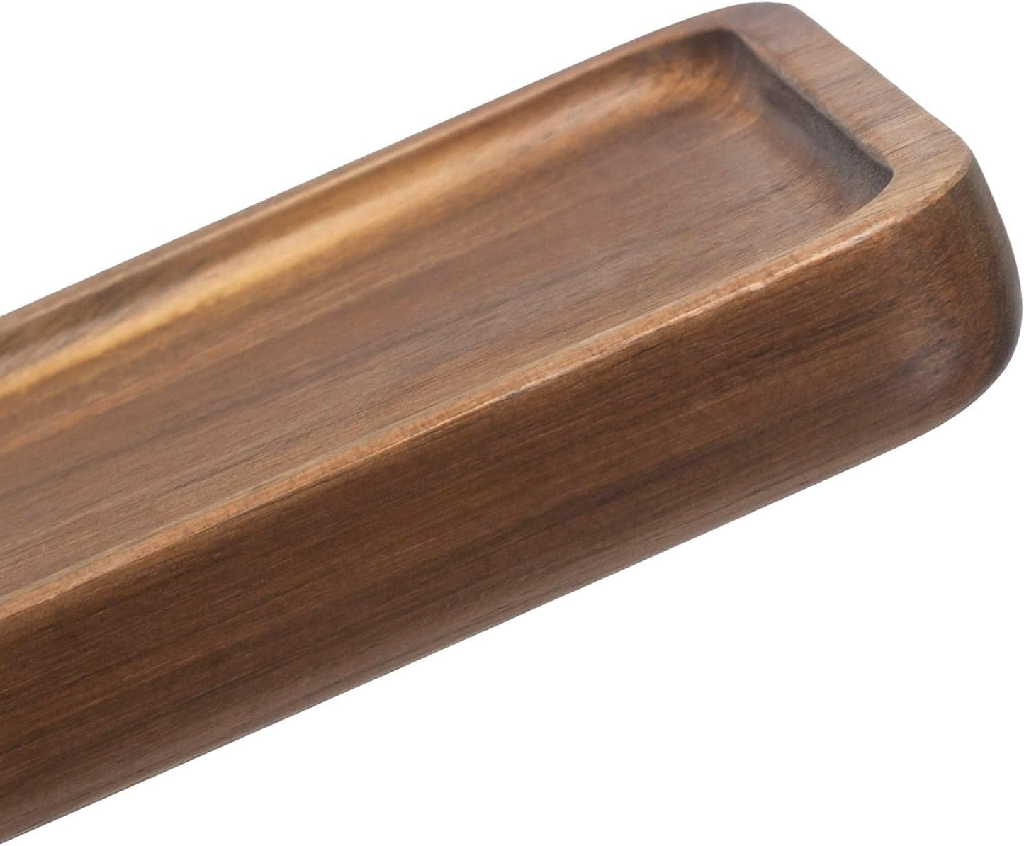 Bathroom Vanity Tray, Bathroom Tray for Counter, Toilet Tank Tray, Wood Bathroom Tray for Organizing and Home Decor (9.8 x 5.1 x 0.8 inch)