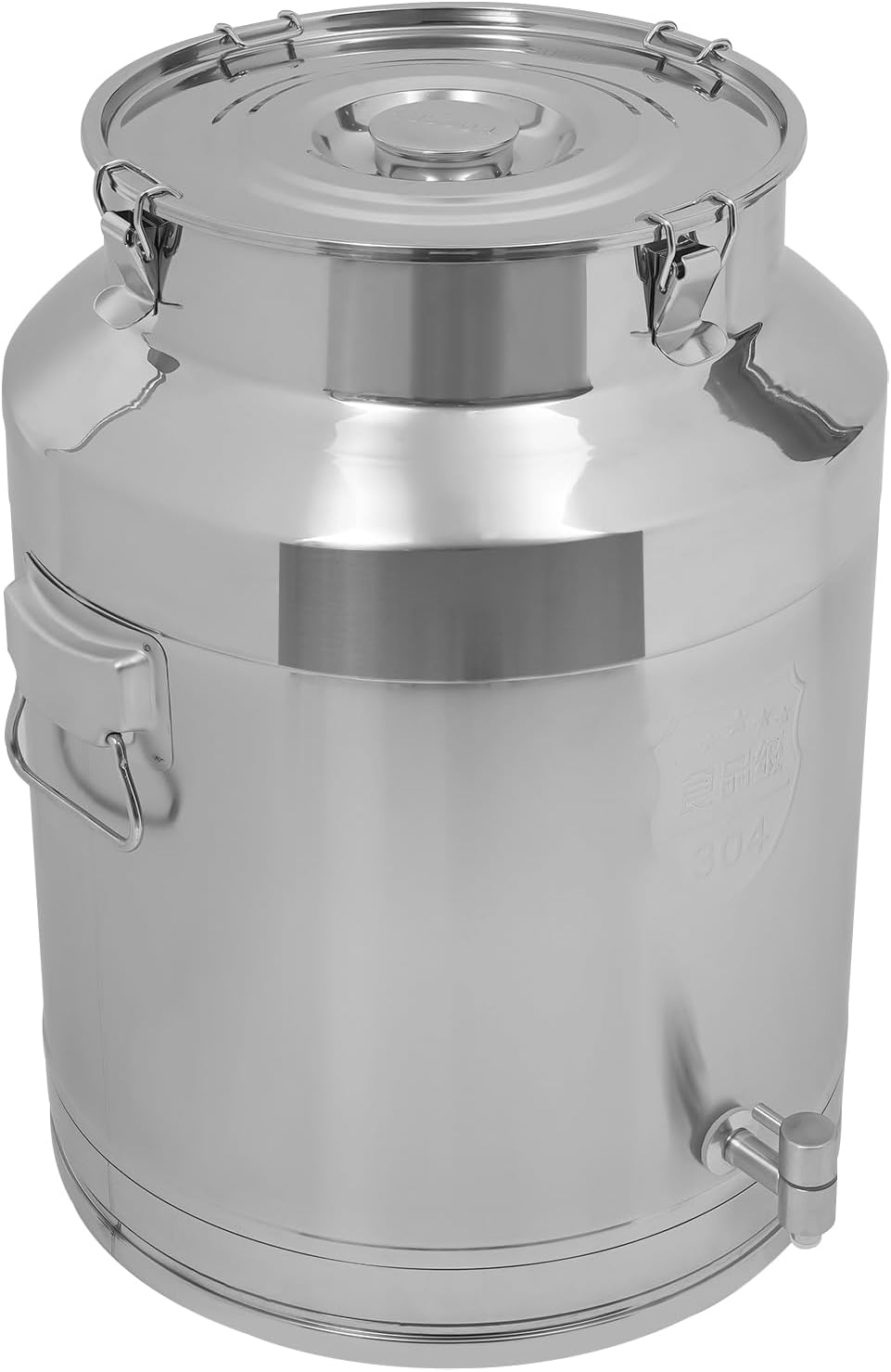 Thickened Stainless Steel Milk Can Large Liquid Container Storage,Stainless Steel Milk Bucket With Faucet, Sealing Lid and Carry Handle,for Wine, Oil Storage Transport (64L/16.90Gal)