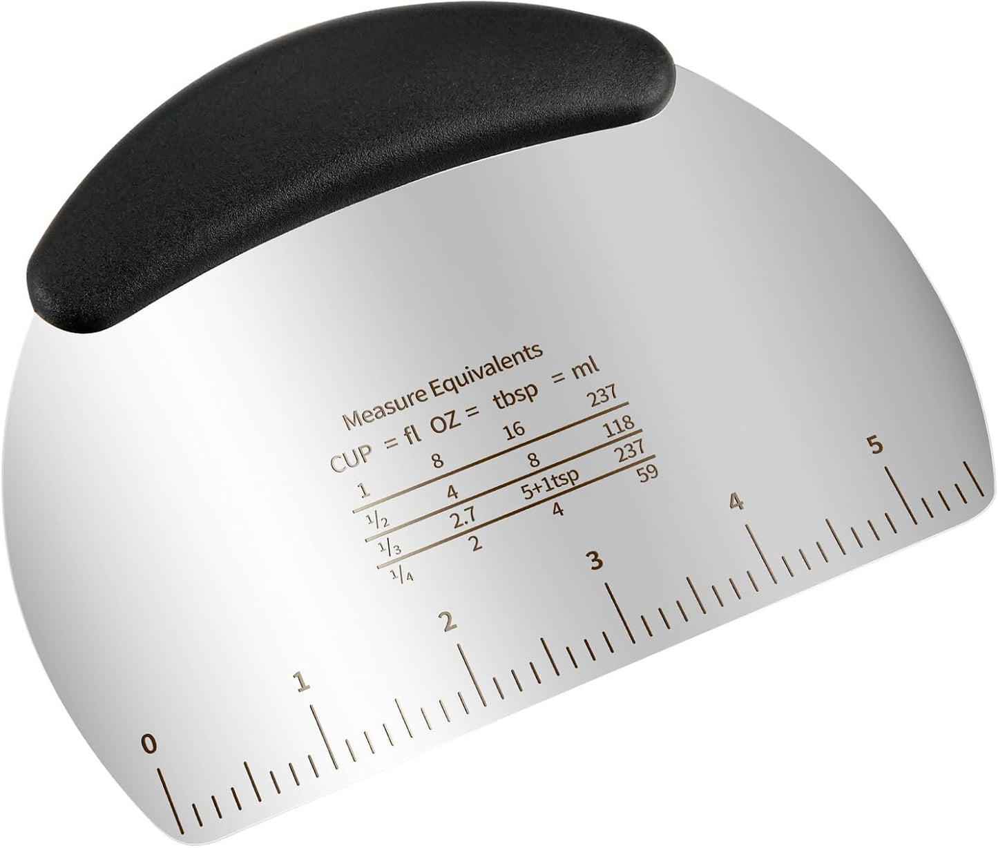 Professional Stainless Steel Dough Cutter and Scraper Combo - 2-in-1 Baking Tool for Bread, Pizza & Pastry | Multi-Use Bench Scraper with Kitchen Utensils Grip (Heavy Duty Dough Tool)