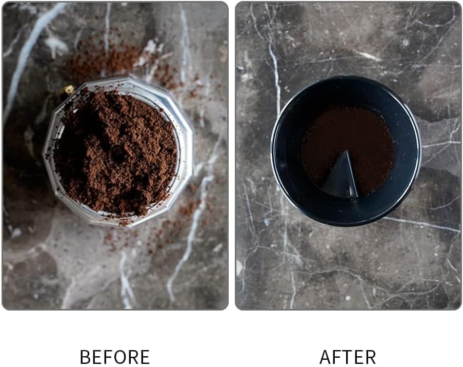 watchget Moka Pot Dosing Funnel - 54mm Espresso Coffee Dosing Ring, Plastic Powder Receiver and Distribution Tool for 3-Cup Moka Express Pot, Black