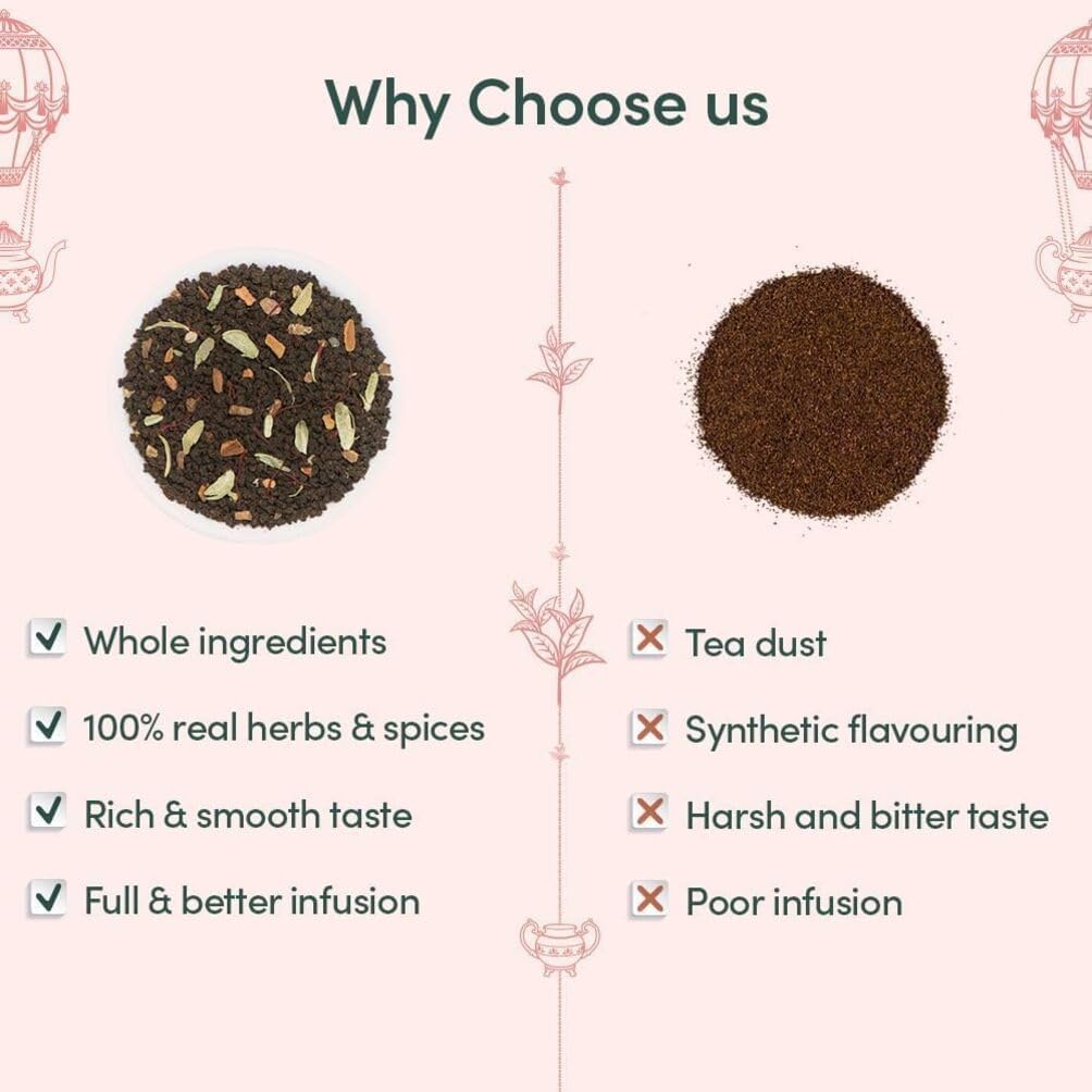 VAHDAM, Oprah's Favorite Tea Gift Sets | 3 Premium Chai Teas in Golden Tin Caddy Gift Box | Exotic Chai Tea Blends | Gluten Free, Non GMO | Gifts for Men And Women