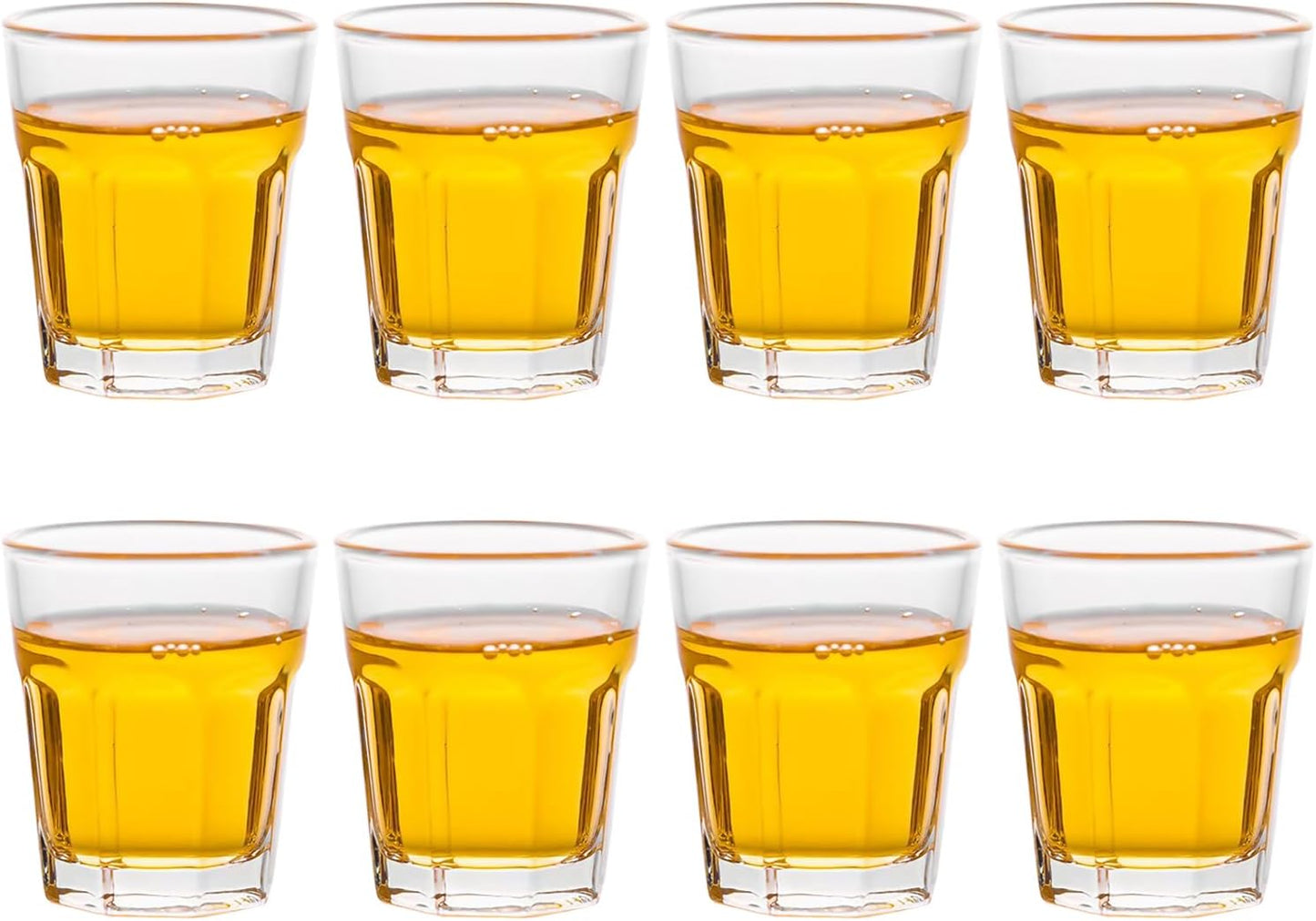 8 Piece Shot Glasses Set 50ML/1.5oz.Small Espresso and LiquorGlasses for Whiskey TequilaVodka, Thick Glass Cups forPotter Style Cocktails Bar Party