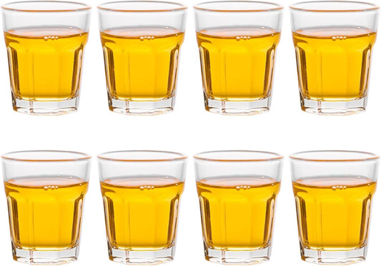 8 Piece Shot Glasses Set 50ML/1.5oz.Small Espresso and LiquorGlasses for Whiskey TequilaVodka, Thick Glass Cups forPotter Style Cocktails Bar Party